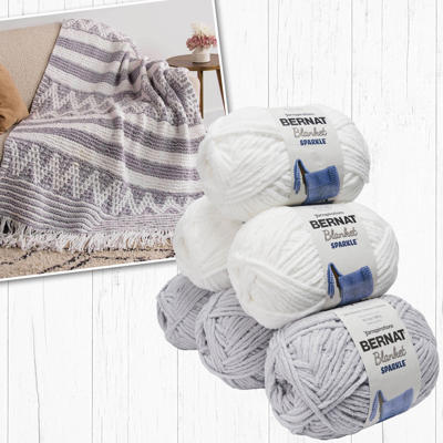 Bernat blanket yarn bundle, worth £100!